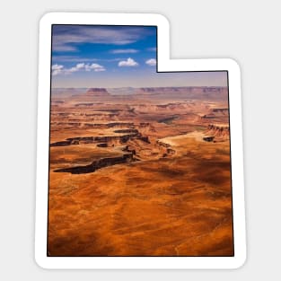 Utah State Outline - Canyonlands National Park Sticker